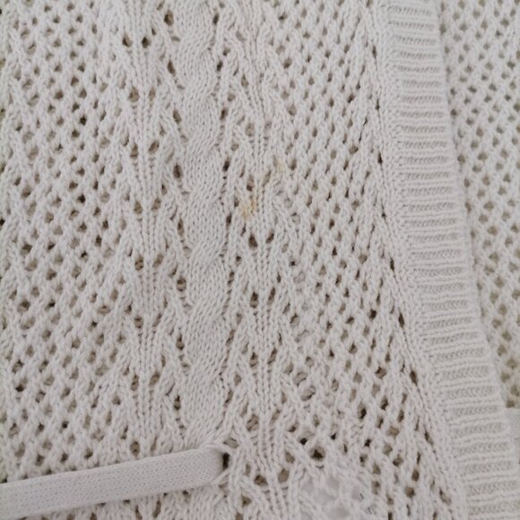 Sonoma Life + Style Women's Heather Ivory Crochet Pullover Sweater Size Small - Picture 8 of 8